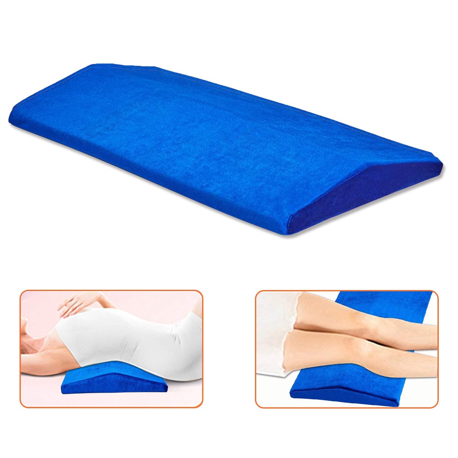 Lumbar Support Pillow, Multifunctional Lumbar Support Cushion for Hip,Sciatica and Joint Pain Relief,Orthopedic Side Sleeper Bed Pillow Soft Memory Foam,with Heat Dissipating Gel & Washable Cover