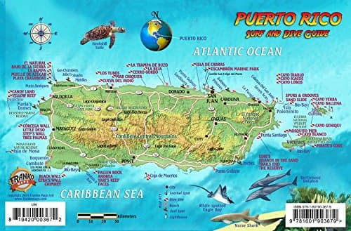 Puerto Rico Dive & Surf Map and Reef Creatures Guide Franko Laminated Fish Card Map – December 31, 2015