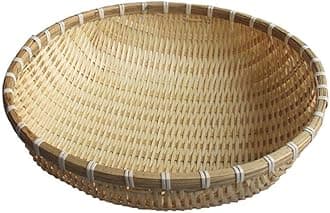 Natural Handmade Woven Bamboo Basket Tray U Shape Holder Food Deep Basket Size 6" 7" 8" 9" 10" 11" 12" 13" 14" up to 20inches Available for Customizing Bulk (33cm/13")