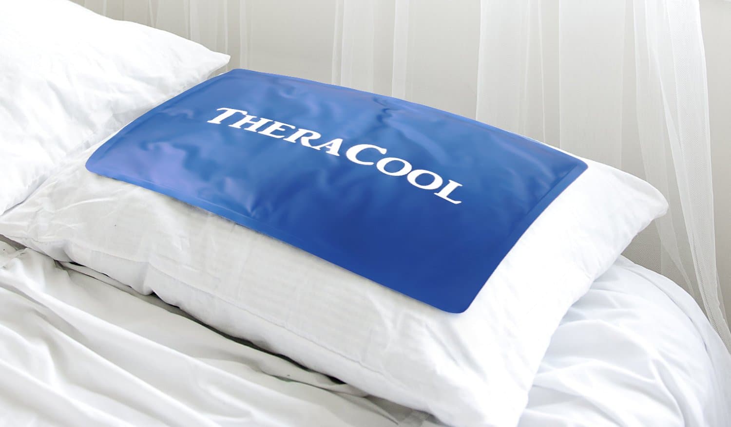 Cooling Pillow Gel Mat for Sleeping | Large Size Instant Cool Pad Reduces Night Sweats Migraines Hot Flash Headaches and Neck Pain | Soft Comfort Therapy Aid By TheraCool