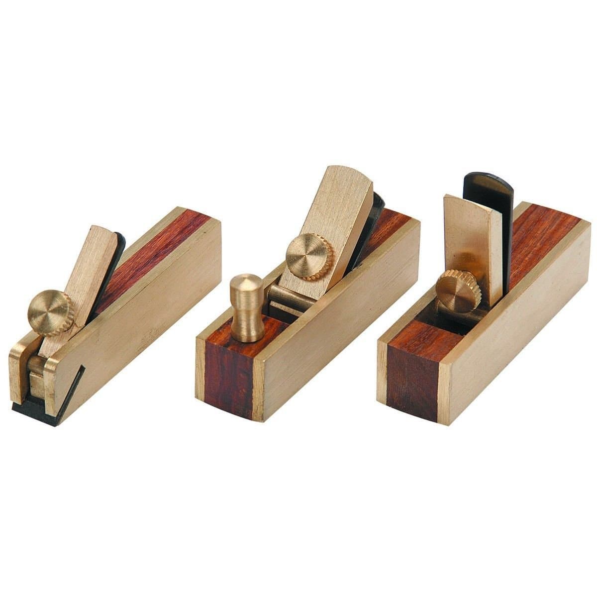 Micro Mini Brass Hand Plane Set Wood Finish Planer Hobby Craft