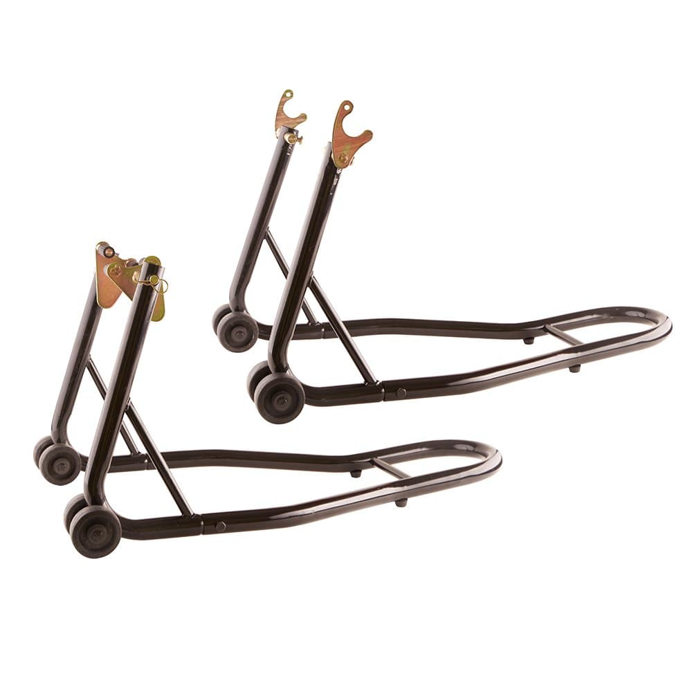 Auto Companion Motorcycle Paddock Stand Set Front and Rear Paddock Stands