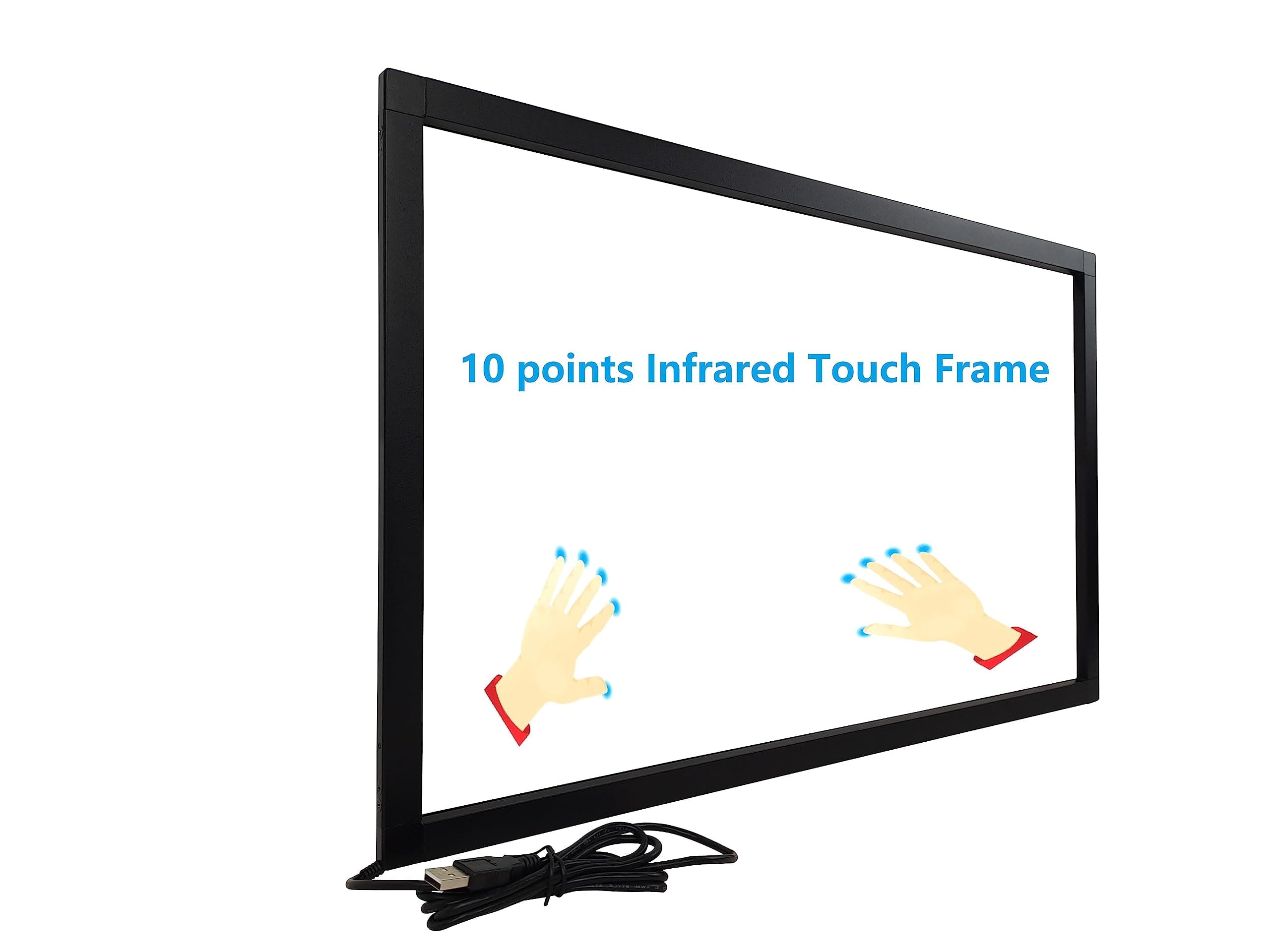 65 Inch Interactive 10 Points Infrared IR Touch Screen Overlay Frame Free Driver