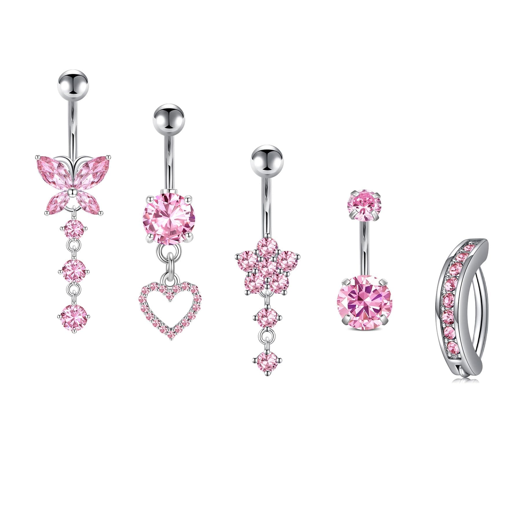 Briana Williams Belly Button Ring Belly Rings Belly Button Piercing Gold Belly Button Ring for Women Clicker Belly Ring Belly Piercing Stainless Steel 14g 10mm Blley Navel Rings Piercing Jewelry