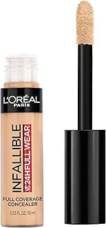 L'Oreal Paris Makeup Infallible Full Wear Waterproof Matte Concealer, Pecan, 0.33 Fluid Ounce
