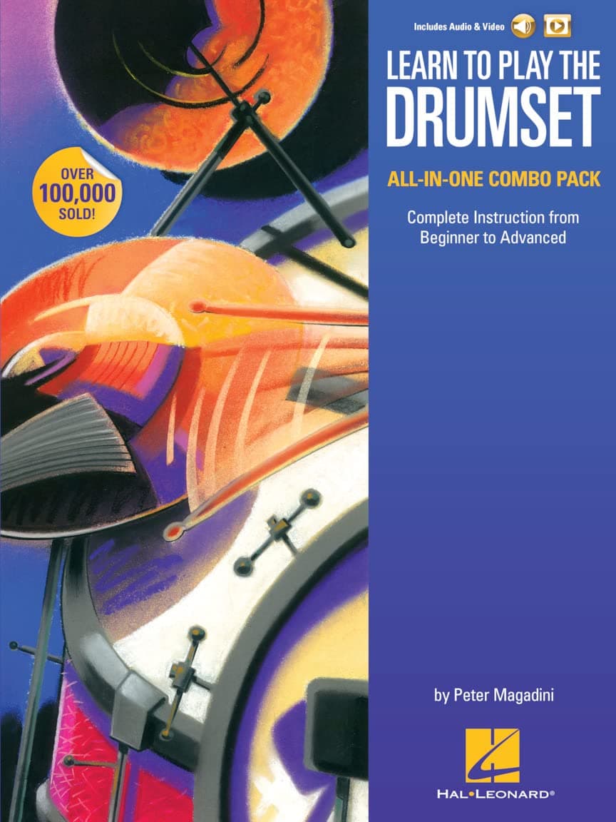 Learn to Play the Drumset All in One Combo Pack | Complete Instruction From Beginner to Advanced | Includes Drum Set Lessons with Book 1 and 2 | Drum Practice With Online Media Audio and Video Tracks