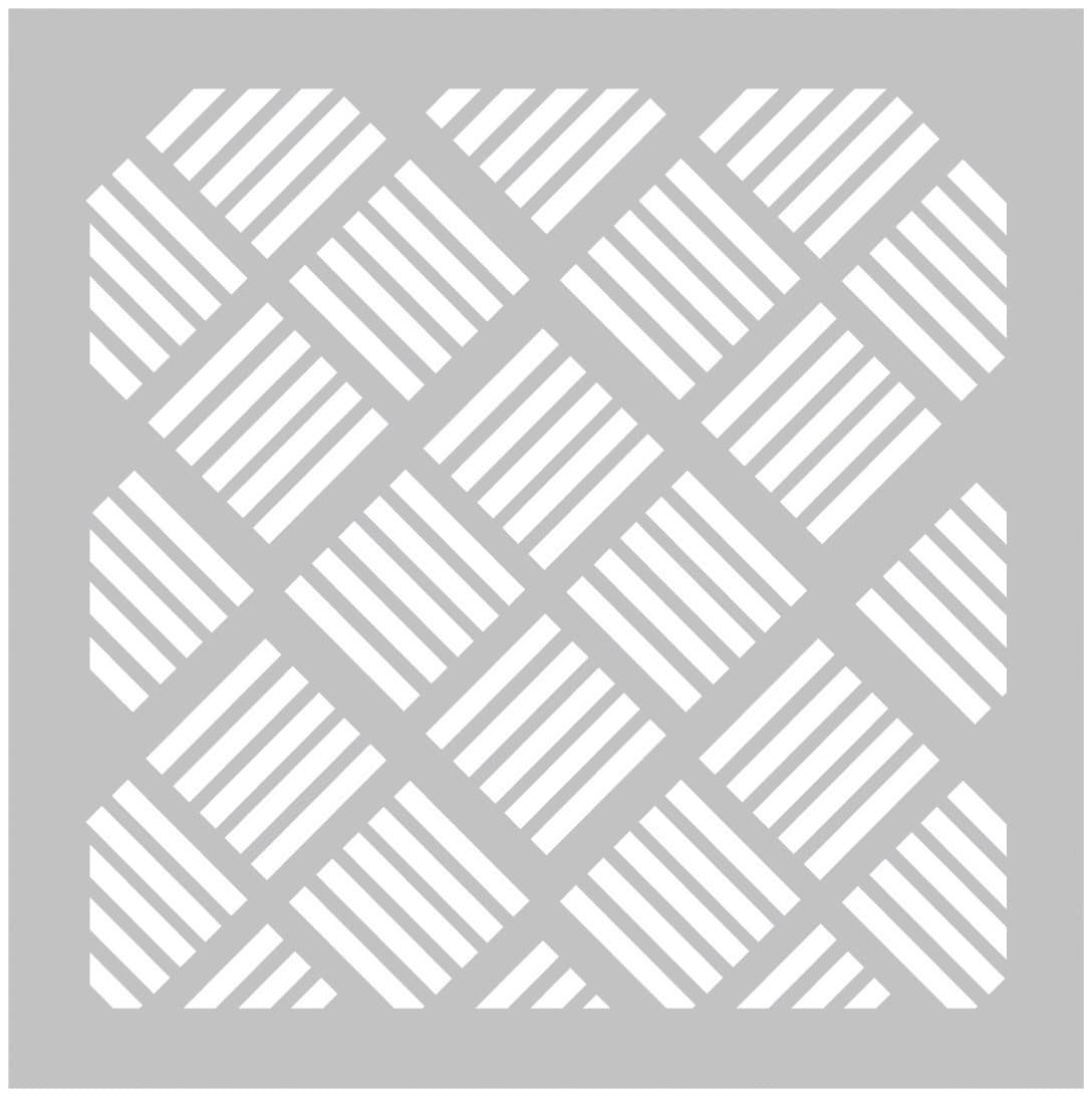 FabStencils DS 010 Fabscraps Square Stripes Stencil