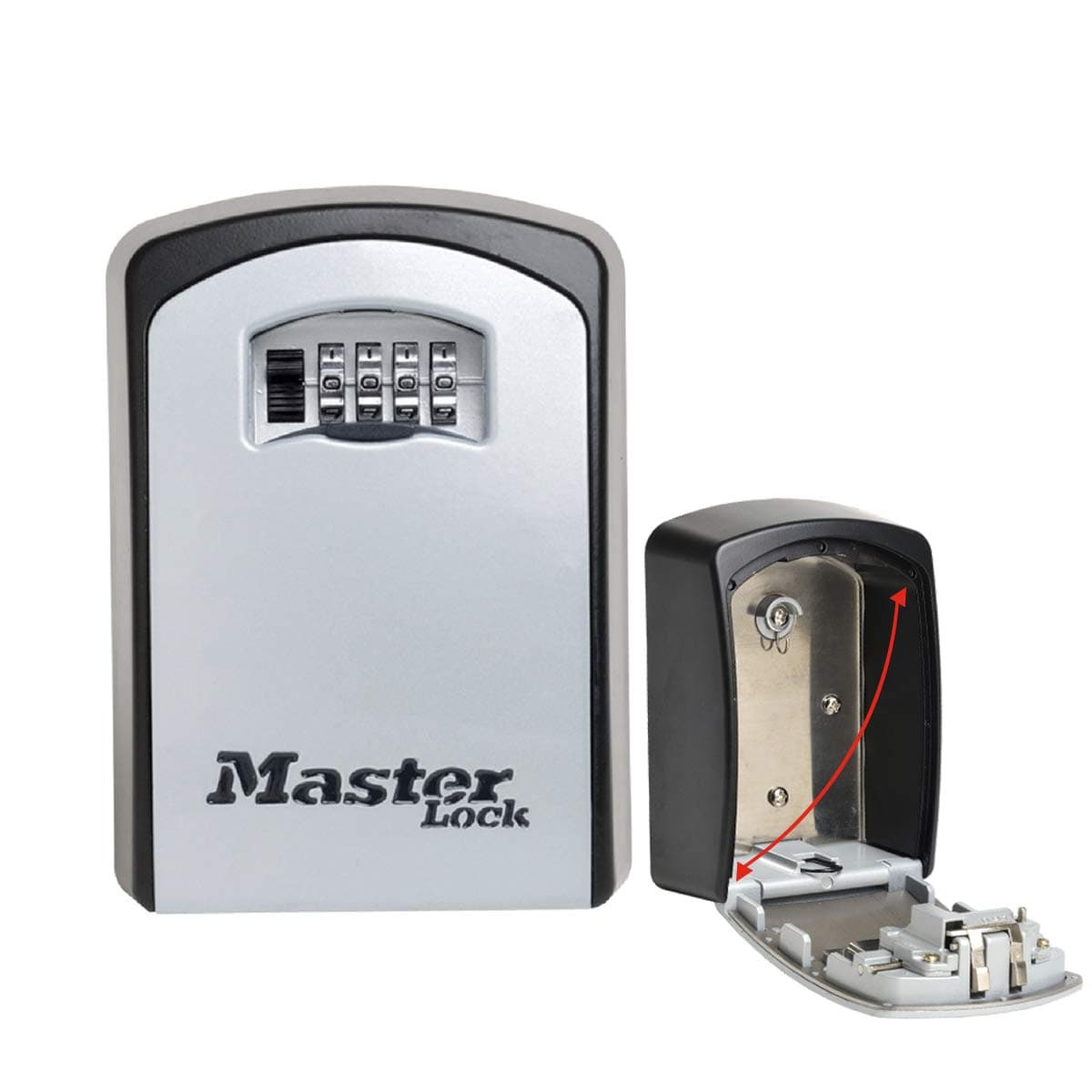 Master Lock - 5403EURD Large Wall Mounted Key Lock Box (Up To 5 Keys) - Black