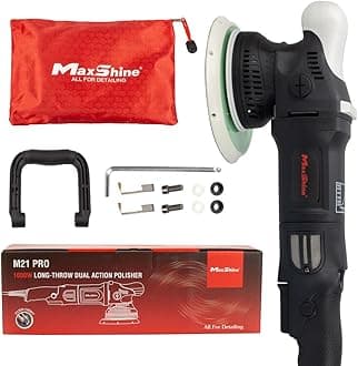 MaxshineM21 Pro Dual Action Polisher - 1000W, 6-Speed, 21mm Throw, 6” Disc, 5/16” Thread - Auto Detailing Tool for Buffering, Paint Protection, Swirl & Scratch Repair, Glossy Shine, Restoration