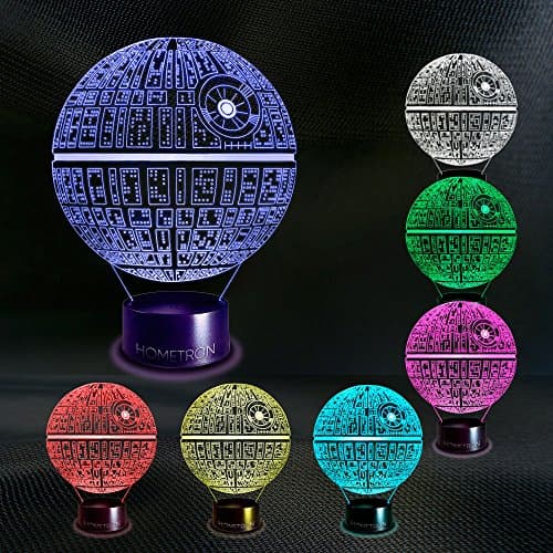 Death Star 3D Lamp – Unique Light for Home – 3D Optical Illusion Night Light - Projector 7 Color Change Decor Desk Lamp for Kids and Adults Visual Led Platform Night Lighting from Star Wars Collection