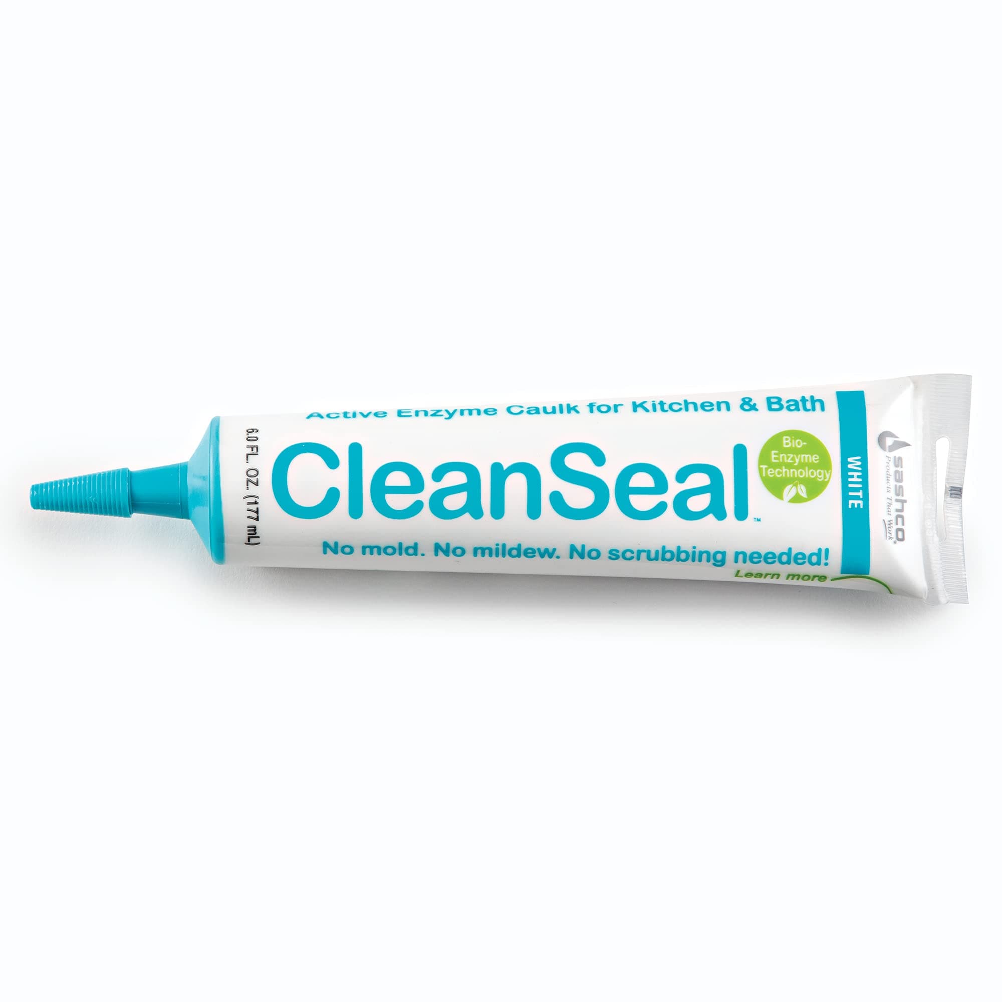Clean Seal Active Enzyme Caulk, Kitchen & Bath, White, 6oz. (Pack 1)
