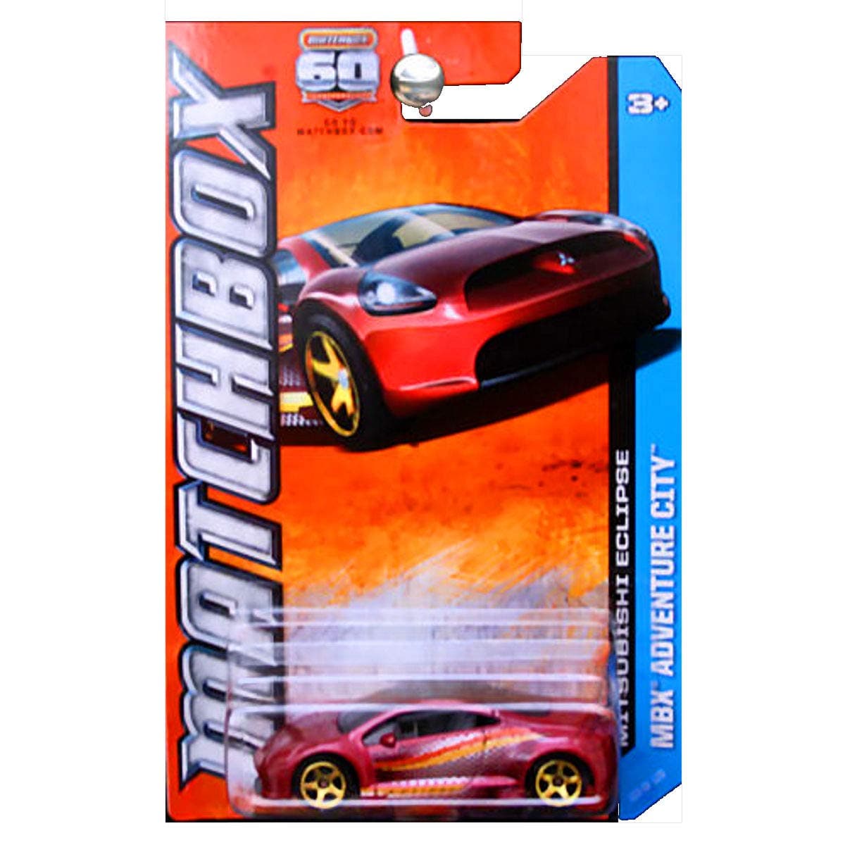 Matchbox 2013 MBX Adventure City Mitsubishi Eclipse in Red
