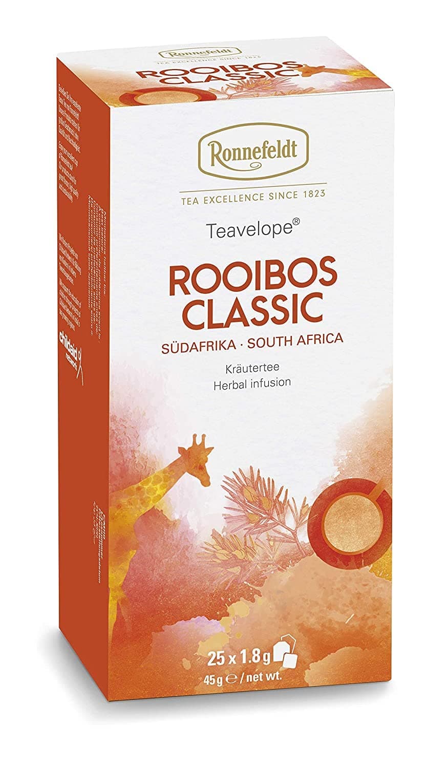 Teavelope Rooibos Classic Herbal Tea with Tro 25 Sachets 45 g