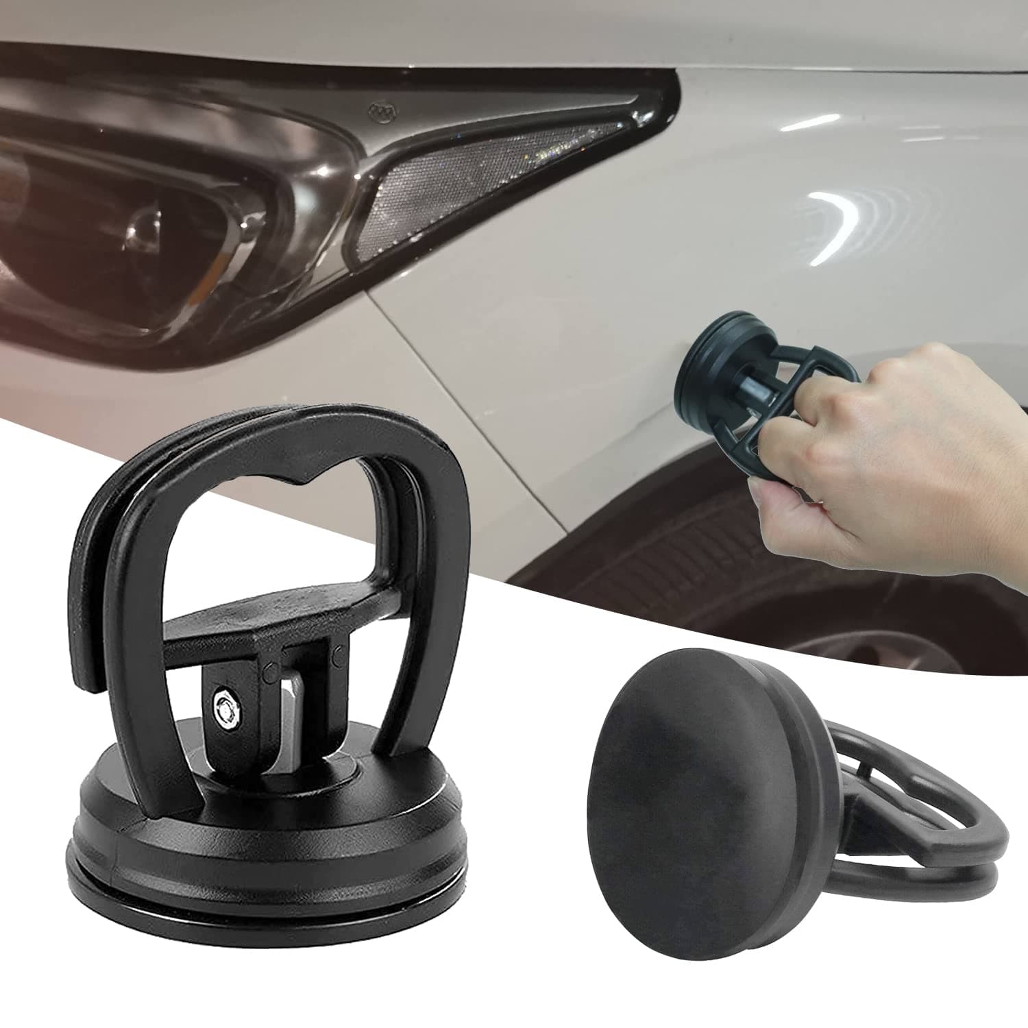 Ouzorp 2 Pack Car Dent Puller, Powerful Car Repair Dent Removal Tools, Suction Cup Dent Puller, Dent Repair, Glass, Screen, Tiles & Objects Moving