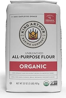 100% Organic All-Purpose Flour, Unbleached, 2 lb (Pack of 1) - Non-GMO Project Verified, No Preservatives
