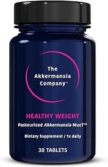 Healthy Weight - Akkermansia Probiotic, Akkermansia Muciniphila, GLP-1, Metabolic Vitamins, GLP-1 Supplement for Gut Health, Chromium, Green Tea Leaf - 30 Tablets (Pack of 1)
