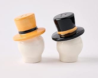 Mud Pie Halloween Skull Salt and Pepper Shaker, 3 Piece Set