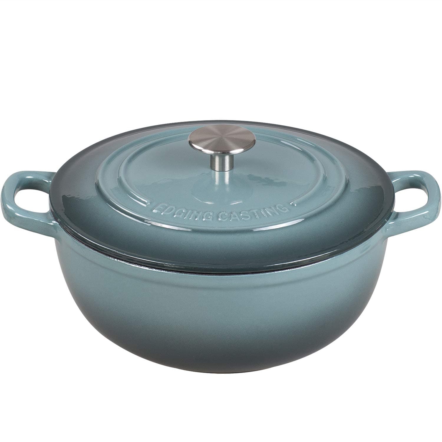 Enameled Cast Iron Dutch Oven, Cast Iron Cookware Pot, Suitable For Bread Baking,Ideal for Family, 3.5 Quart, Slateblue