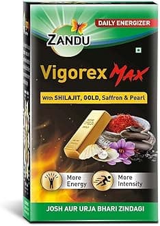 Vigorex MAX, 20 Capsules, Enriched With Shilajit, Gold, Saffron, Pearl And Ashwagandha For Intensity And Energy