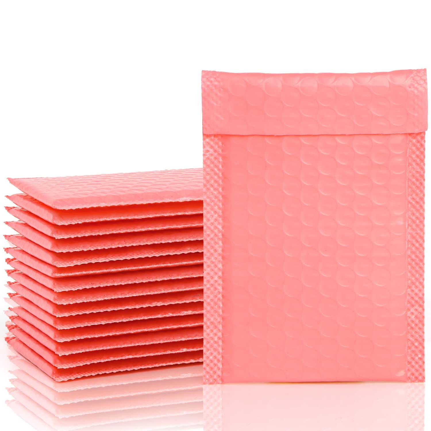 VEYLIN Bubble Mailers,24PCS Poly Bubble Mailers Small Padded Envelopes for Shipping, Mailing, Packaging(110x190mm Pink)