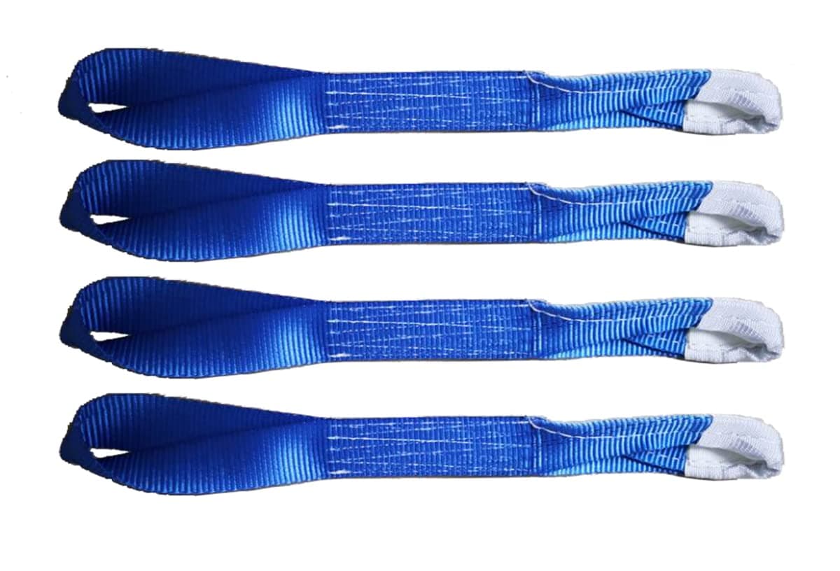 2 Inches High Strength Reinforced Soft Loop,Motorcycle Tie Down Straps,22 Inches Length,11000Lbs Breaking Strength 4 Pack Blue