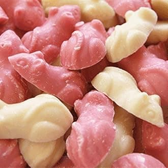 Pink & White Mice 500g Share Bag by The Gourmet Sweet Company