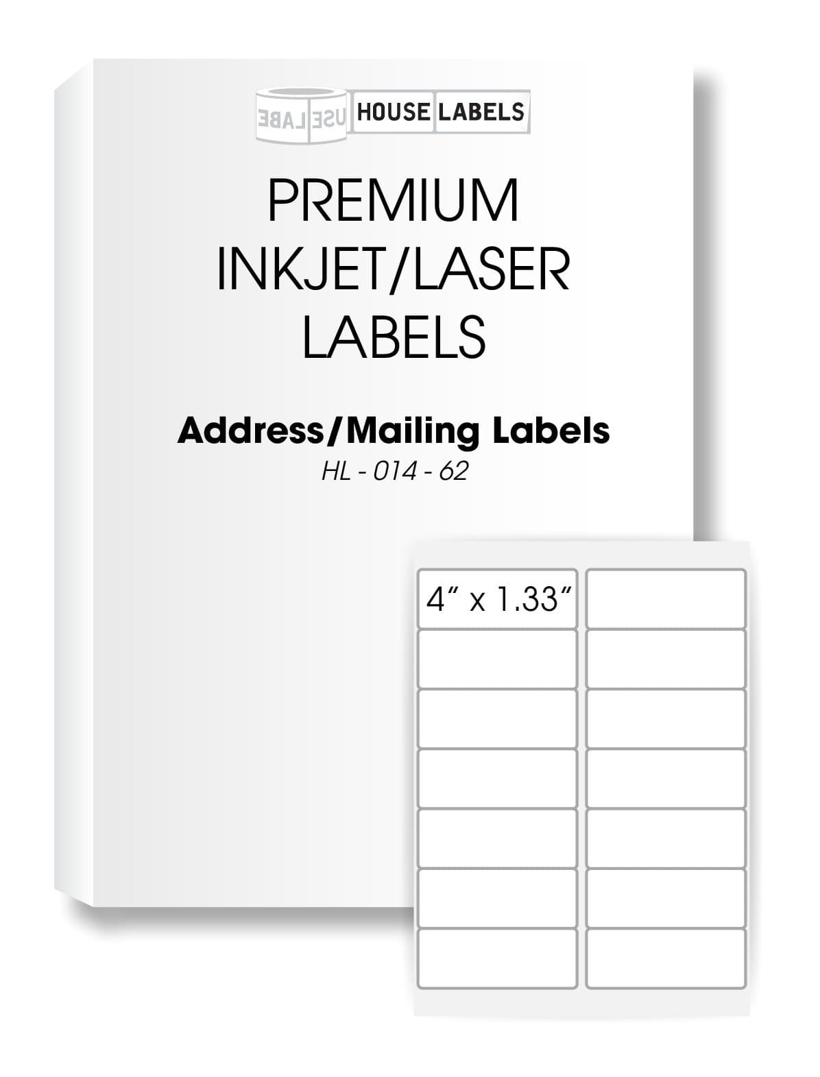 (400 Sheets; 5,600 Labels), Address/Mailing Labels (4.0" x 1-1/3") -- BPA Free!