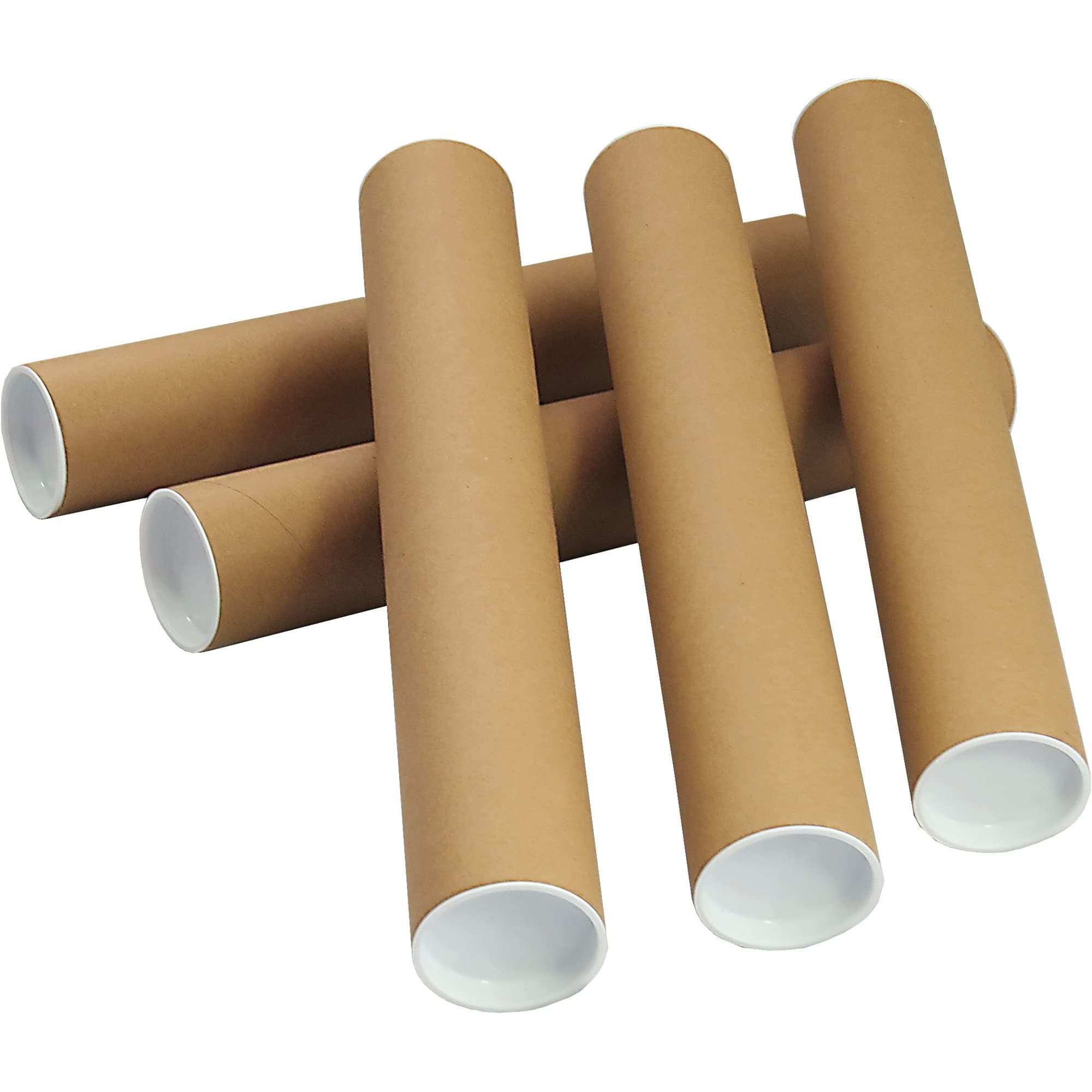 Globe Packaging 25 x A3 QUALITY POSTAL TUBES POSTER 330mm x 50mm ROLLS + END CAPS