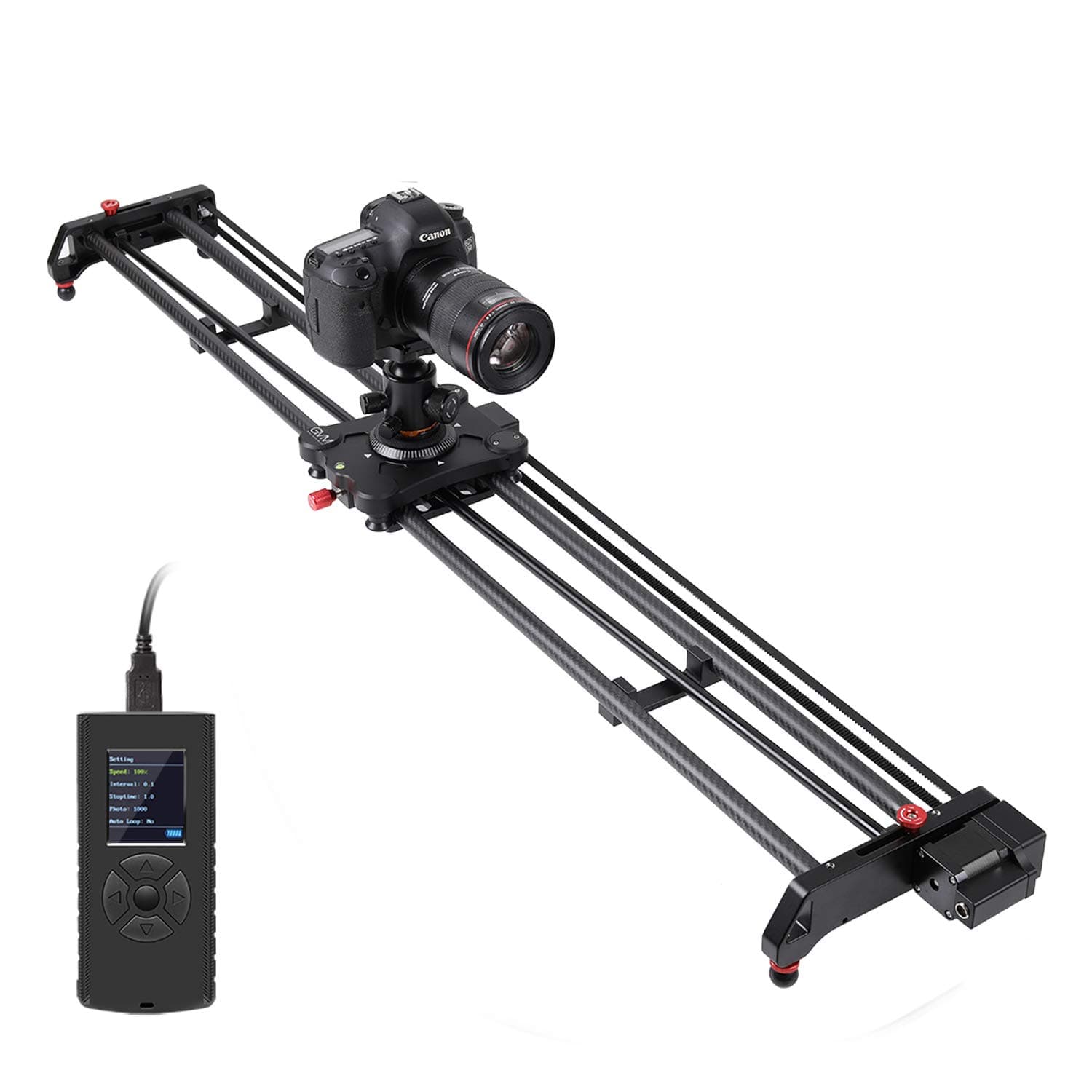 - GVM Great Video Maker Camera Motorized Slider,48"/120CM,Automatic Round Trip,Time Lapse,Panoramic Shooting,Video Capture,Slider Smooth and Stable,with Battery