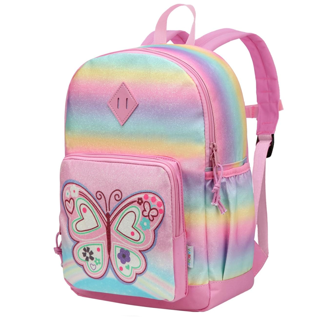 Girls' Backpack, Children's Backpack, Kindergarten Backpack, Elementary School Backpack with Chest Strap, Lightweight Girl Gift 2-8 Years Travel/Camping Backpack
