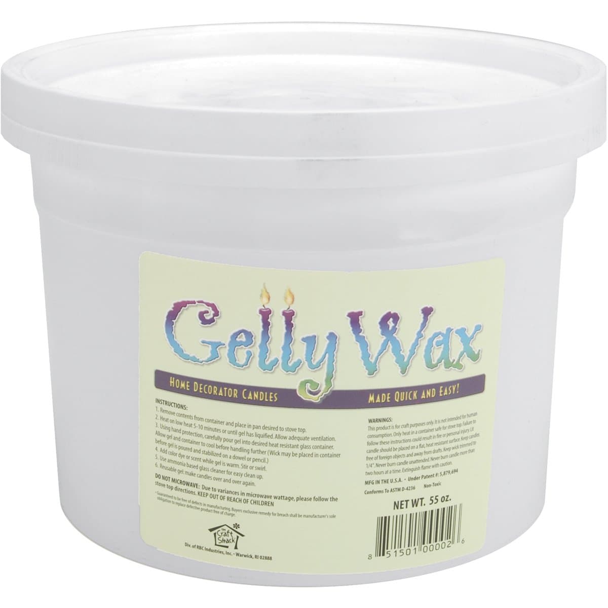 Gelly Candle Wax 55 oz-Clear
