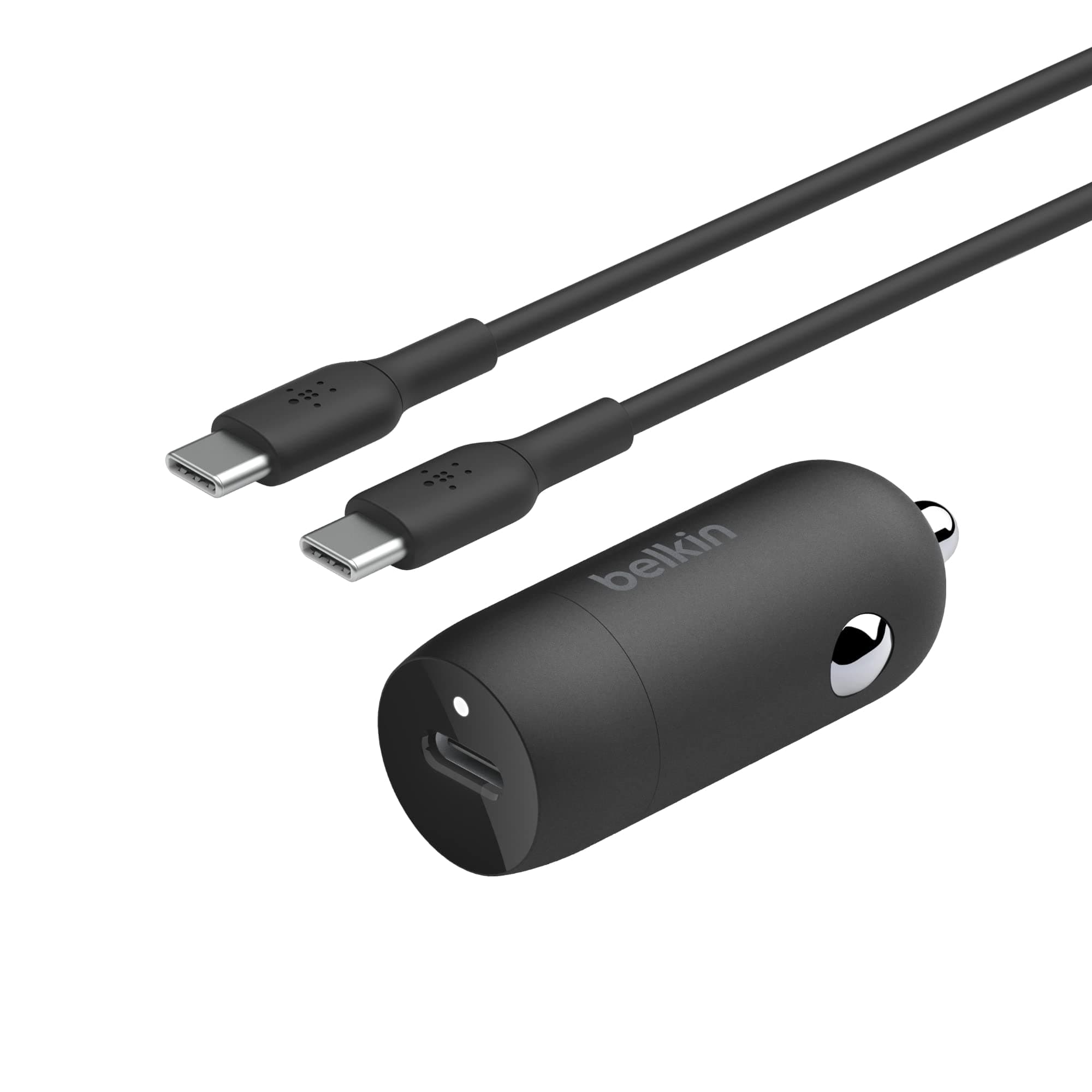 Belkin Boost↑Charge™ 30W USB-C Compact Fast Car Charger w/USB-C Cable Included, for iPhone 16, 16 Pro, iPhone 15, Galaxy S25, S24, Pixel 9 & 8, Note, Nintendo Switch 2 & More - Black