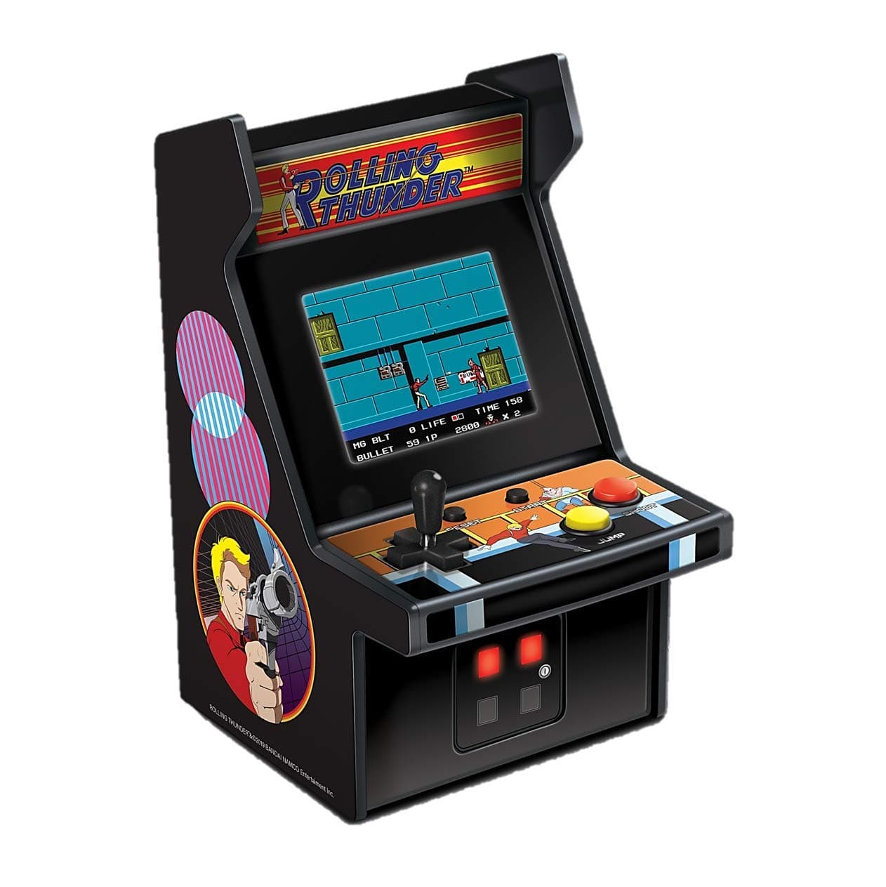 My Arcade (Rolling Thunder) - Micro Player Mini Arcade Machine: Rolling Thunder Video Game, Fully Playable, 17cm Collectible, Colour Display, Speaker, Volume Buttons, Headphone Jack, Battery or Mic...