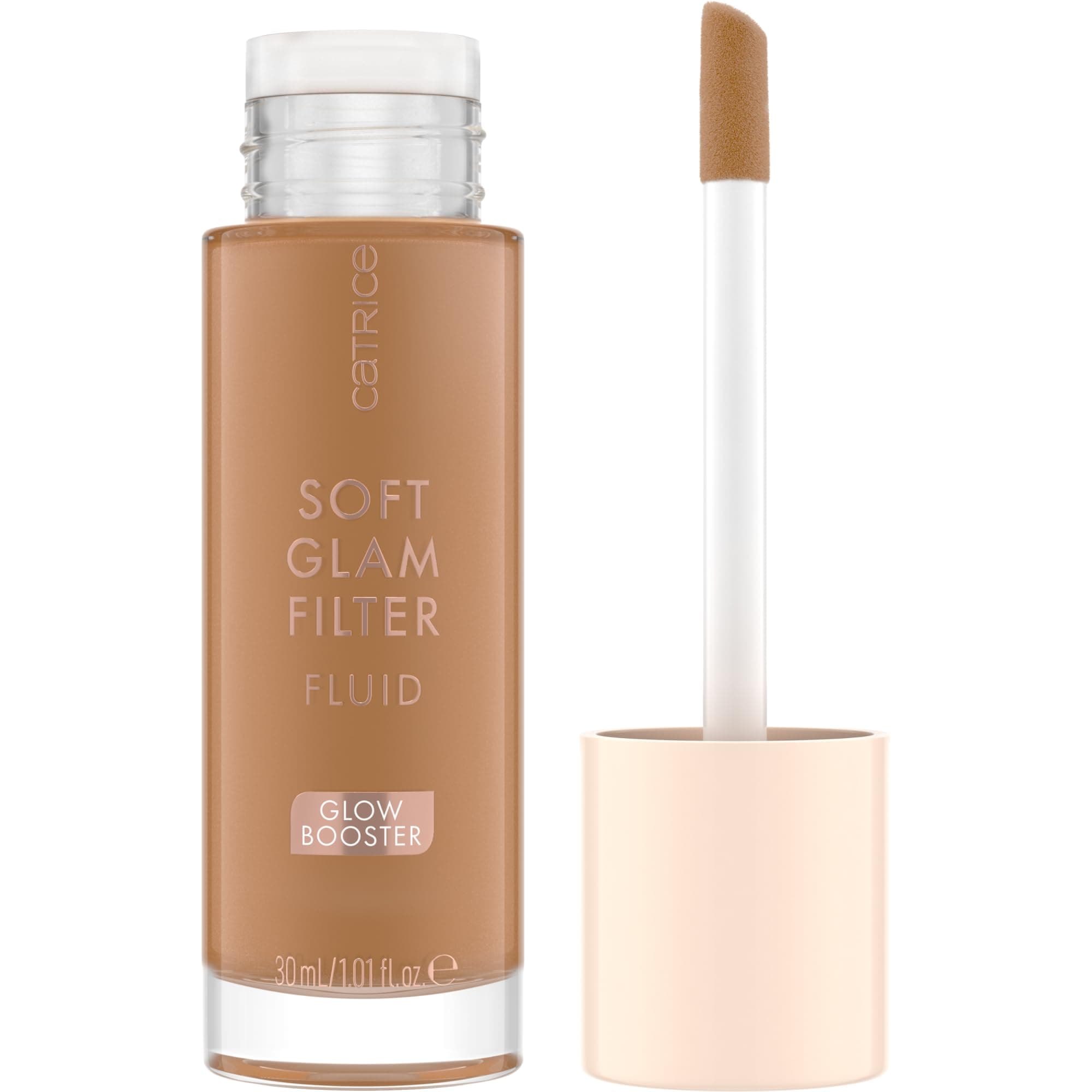 Soft Glam Filter Fluid | Luminous Make Up Base & Highlighter for Radiant Complexion | With Vitamin E & Squalene | Vegan & Cruelty Free (65 | Tan)