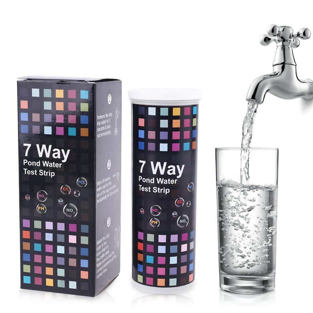 50 Strips 7 in 1 Water Quality Test PH Nitrate Chlorine Alkalinity for Pool Pond