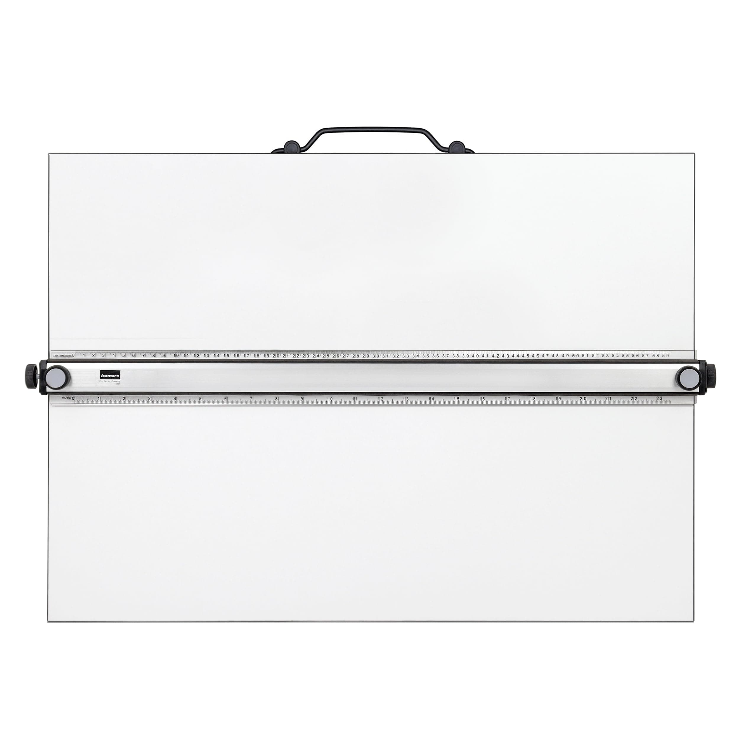 Isomars Drawing Board and Drafting Board Technical with Carry Handle, Parallel Motion Ruler - A2 Size- 18.5'' x 25" Ideal for Architects, Engineers, Interior Designers and Artists
