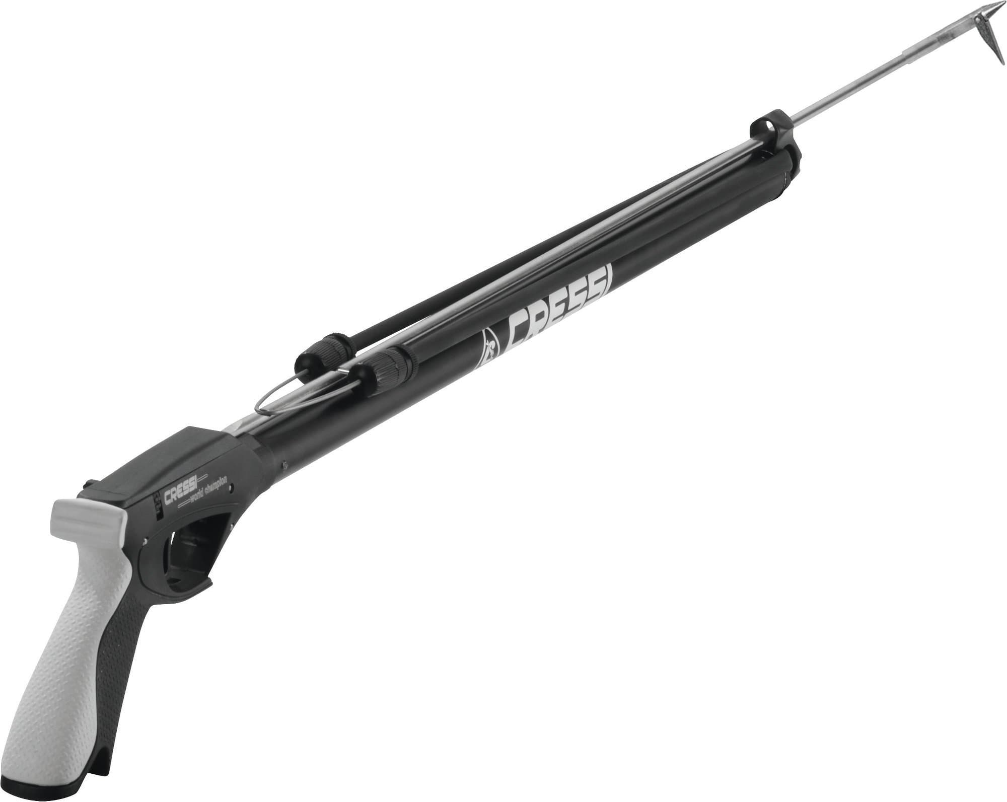 Apache Aluminum Speargun with Galvanized Notched Shaft & Circular Elastic Band - Made in Italy: Quality Since 1946