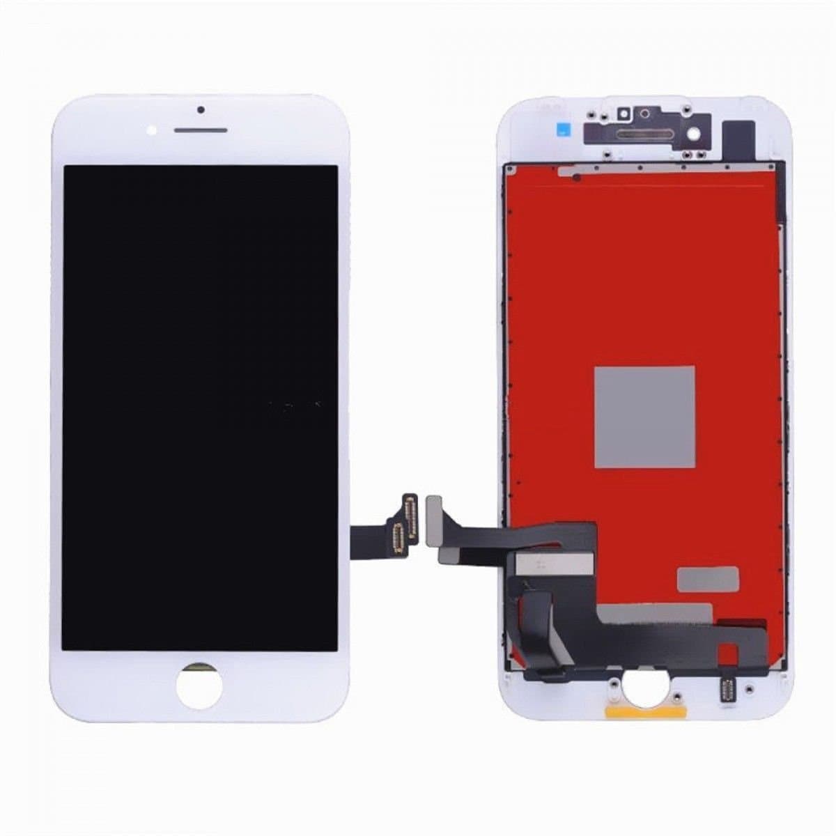 Front Glass LCD Screen Digitizer Assembly Frame Full Set Display Touchscreen Replacement Compatible with iPhone 7 Plus 5.5 Inch White