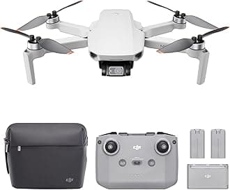 DJI Mini 2 Fly More Combo - Ultralight and Foldable Drone Quadcopter, 3-Axis Gimbal with 4K Camera, 12MP Photo, 31 Minutes Flight Time, OcuSync 2.0 HD Video Transmission,QuickShots with DJI Fly App