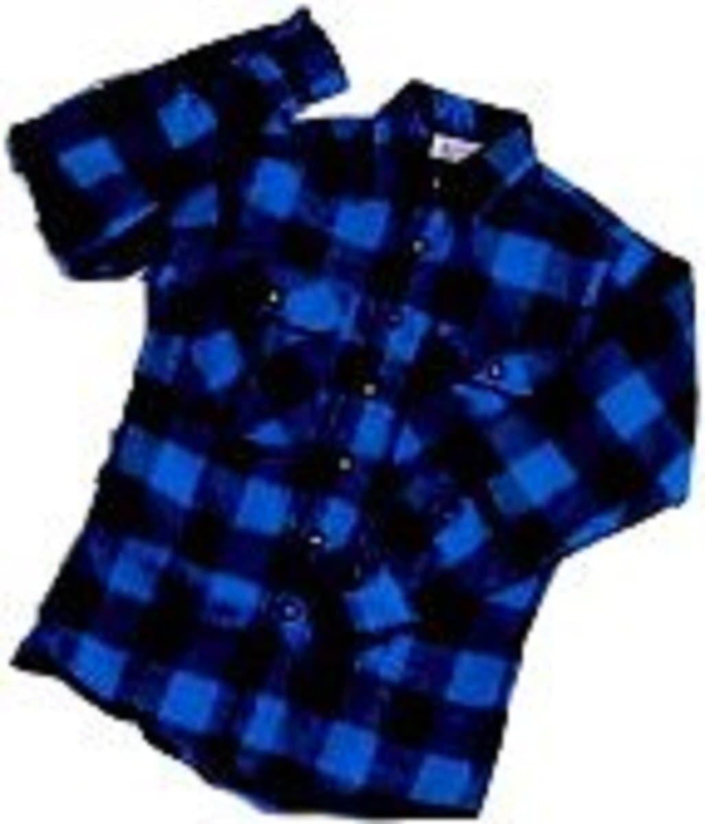 Extra Heavyweight Brawny Flannel Shirt, Blue, Medium