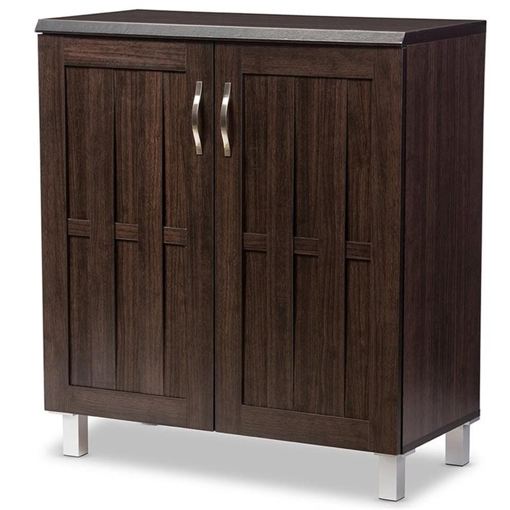 Baxton Studio Excel Sideboard Storage Cabinet, Dark Brown (SR 890005-Wenge)