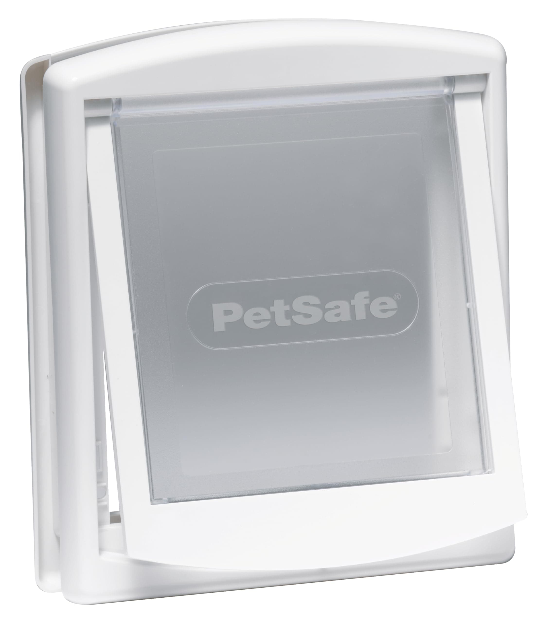 Original 2 Way Pet Door - Manual Lock, Durable Frame, Multiple Colours - Large, White