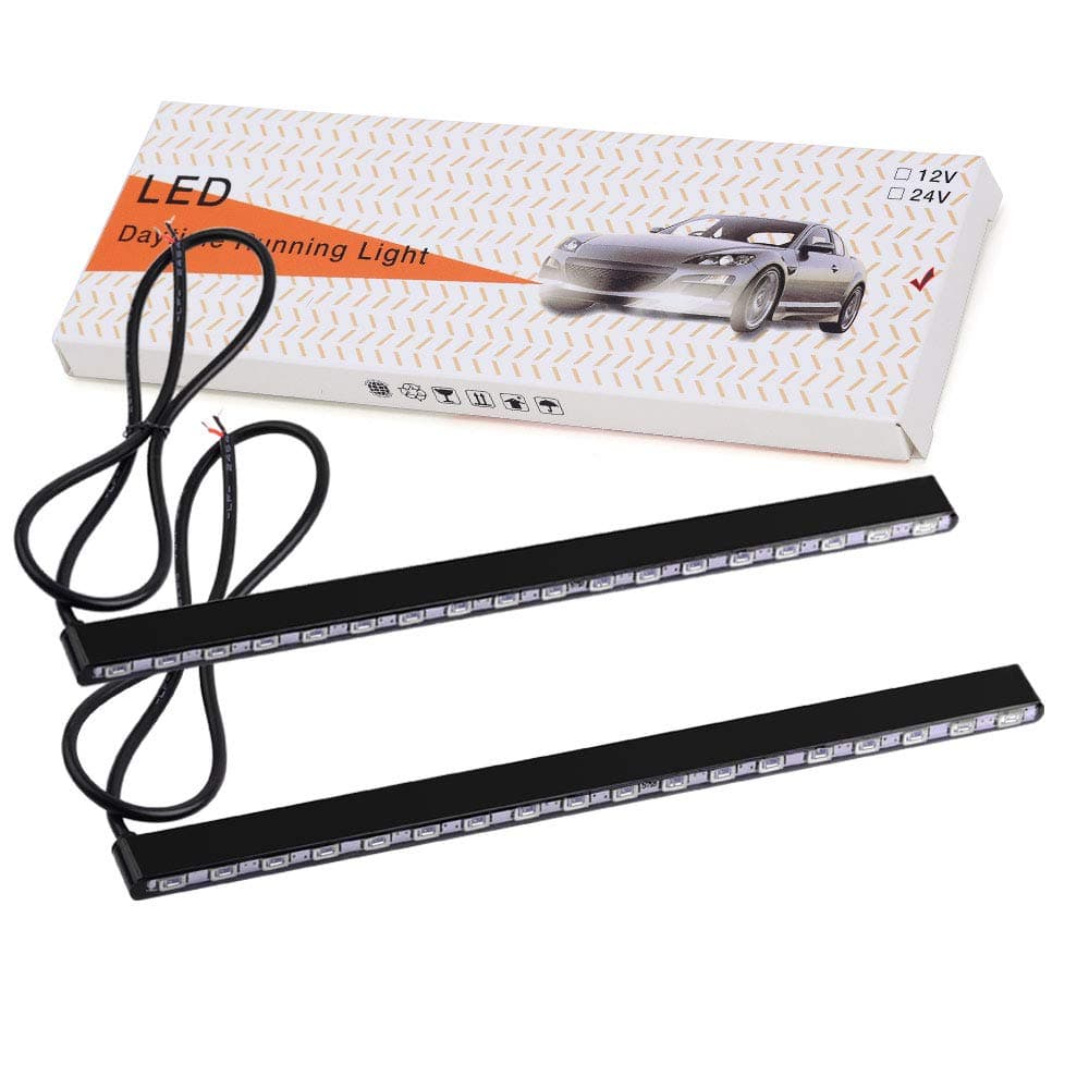 Daytime Running Light, YINTATECH 2PCS Waterproof 18-LEDs Red Cob Led Light Strip High Power 29W 12V COB Car Led Fog Light