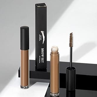 DAGEDA Clear Eyebrow Setting Gel, Brow Fix Gel, Waterproof And Sweat-Proof Eyebrow Repair Liquid Brows Styling Beauty Salon Home Use Makeup, 1.81oz (Clear and Dark Brown)