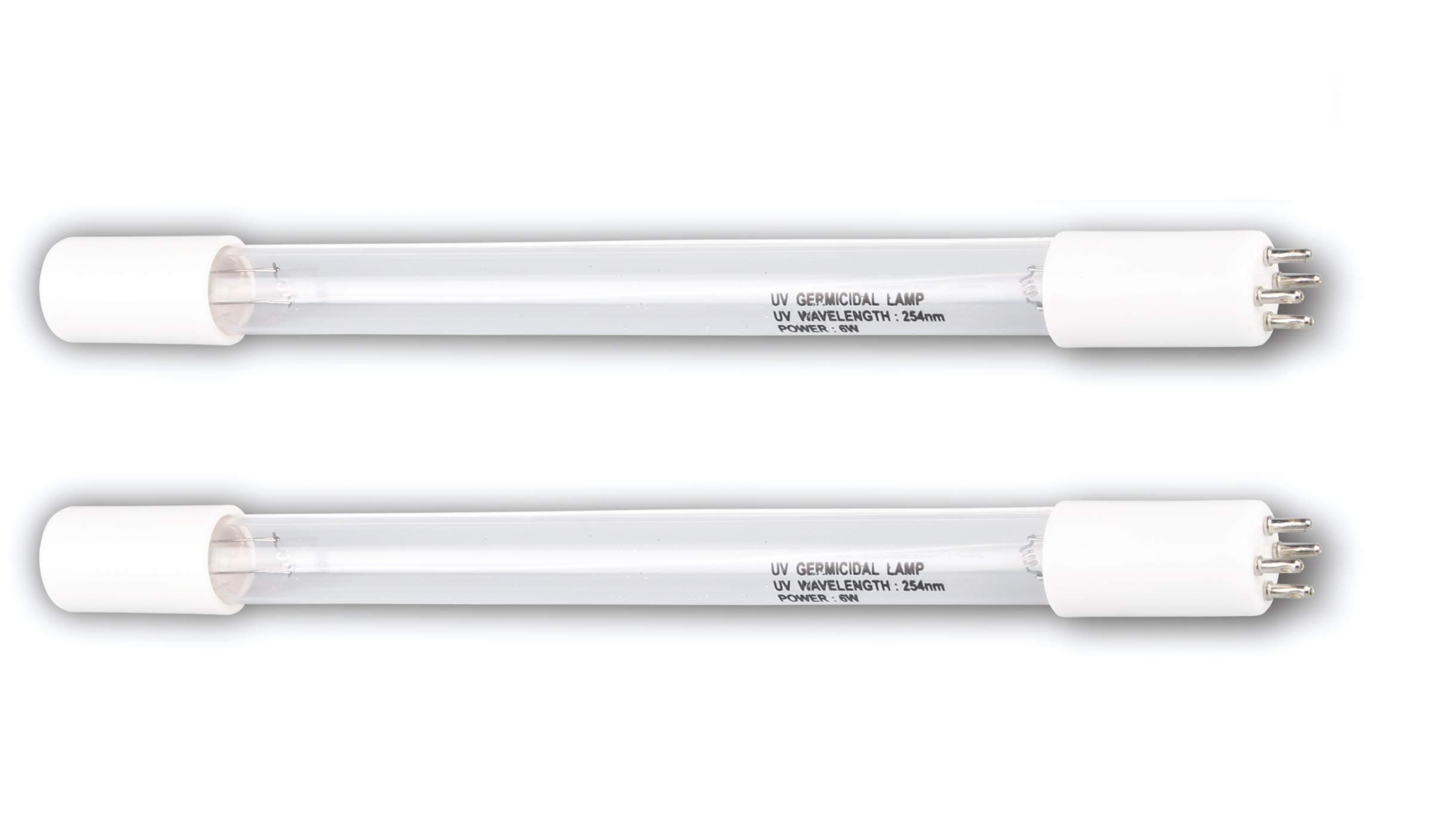 BLUONICS (2pcs 6W UV Replacement Bulb 4 Prong for Our Water Purifier Ultraviolet Light System