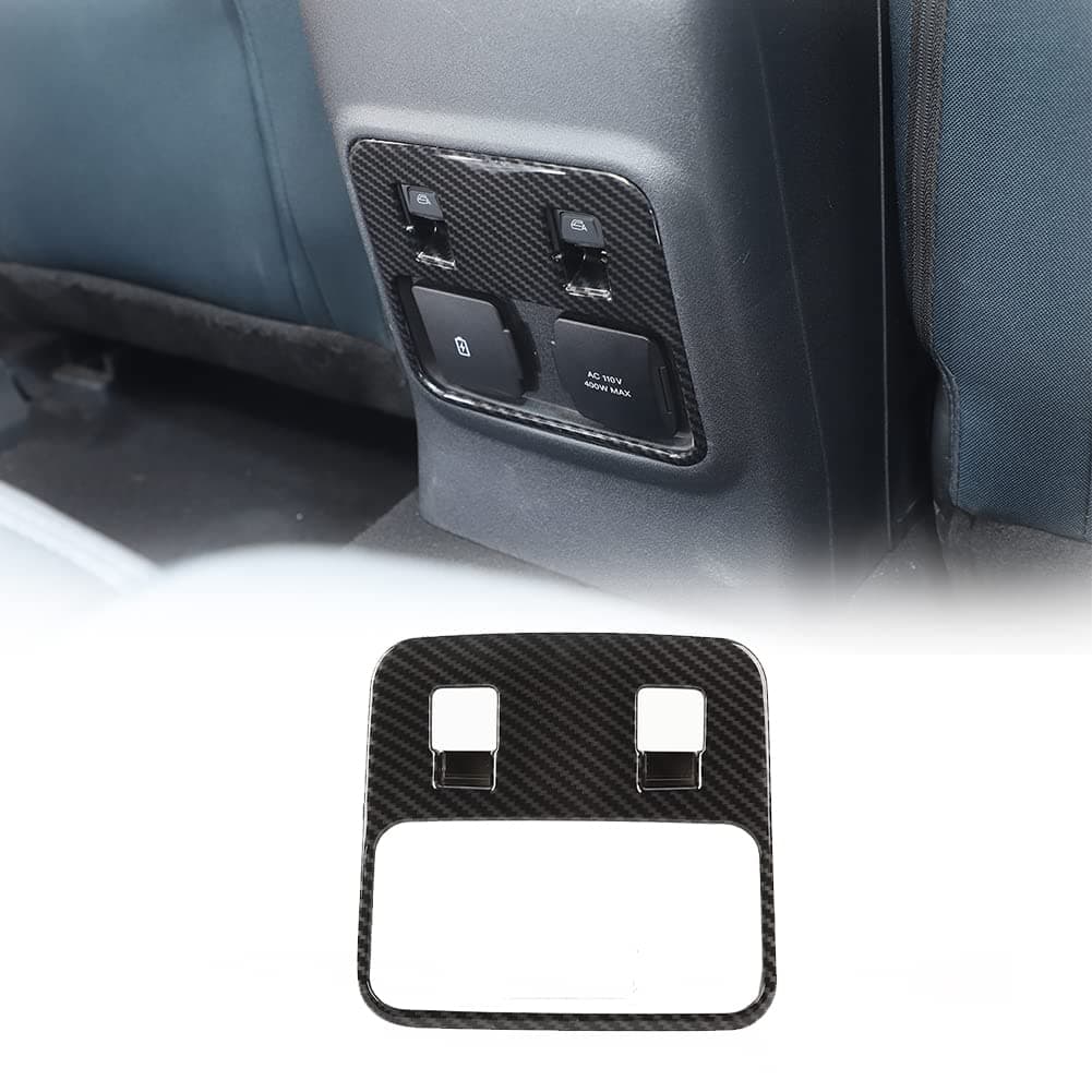 Hgcar ABS Automobile Rear Window Control Panel Decorative Cover Trim for Bronco 2021 2022 2023(Not fit Bronco Sport), Carbon Fiber