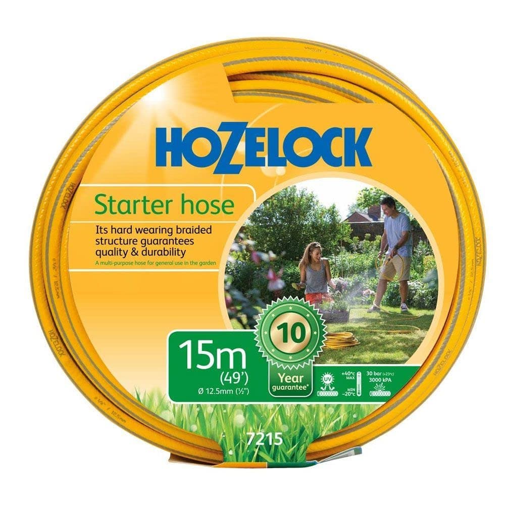 Thick PVC Layer For Strength Hozelock 15m Starter Hose