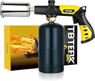 - Powerful Cooking Torch, TBTEEK Sous Vide Propane Torch, Kitchen Culinary Grilling Torch Lighter for Searing Meat, Charcoal Lighter, BBQ and Campfire Starter (Tank Not Included)