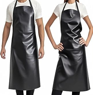 GoldPig 4 Pack 40 Inch Waterproof Rubber Aprons Chemical Resistant Adjustable Butcher BBQ Apron