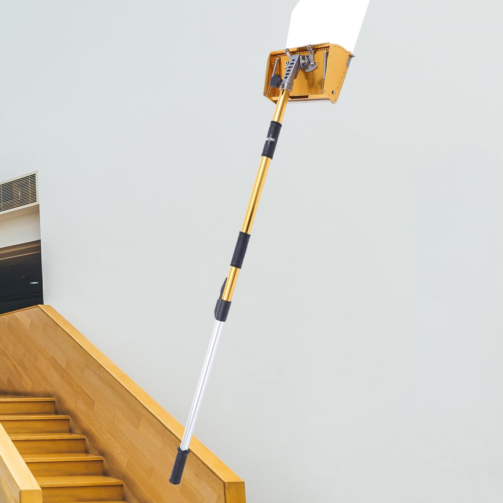 10" Drywall Flat Finishing Box Professional Drywall Flat Box Combo Set with Adjustable Handle Stainless Steel Trim Sheetrock Gyprock Wallboard Finishing